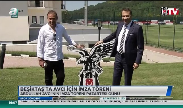 Beşiktaş'ta Abdullah Avcı için imza töreni