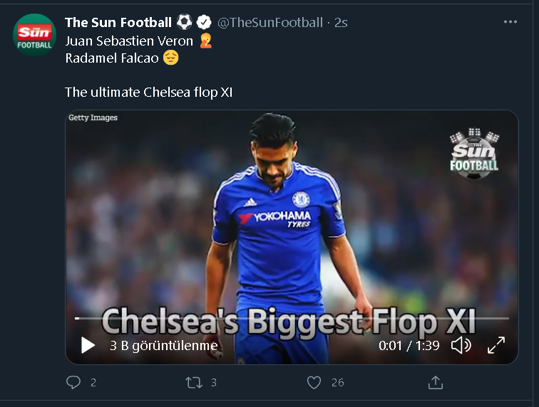 Radamel Falcao Chelsea tarihinin en başarısız 11�inde! Son dakika GS