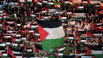Celtic taraftarından Filistin'e destek