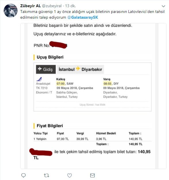 a bilet almistim parami geri verin