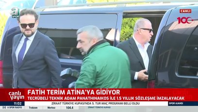 >Terim Panathinaikos'a imza atmak için Atina'ya gitti!