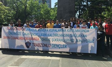 Trabzonspor taraftarından Cumhurbaşkanı Erdoğan'a teşekkür
