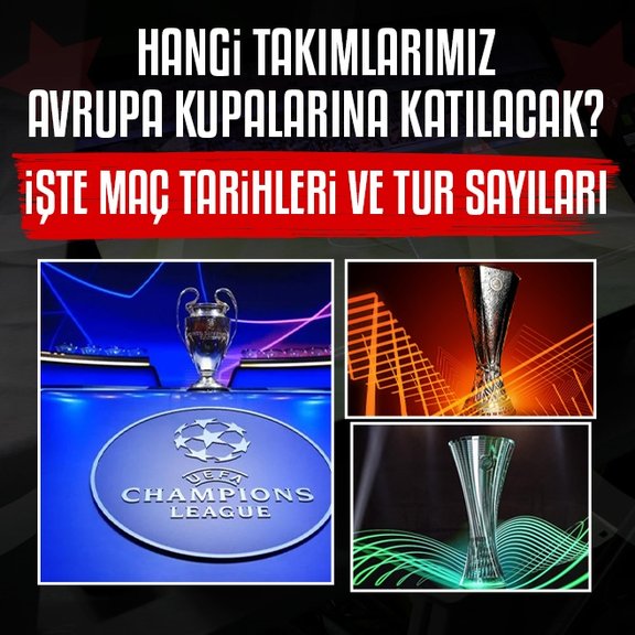 Beşiktaş Fenerbahçe Galatasaray ve Trabzonspor’un Avrupa kupalarında maç tarihleri ve turları sayıları belli oldu!