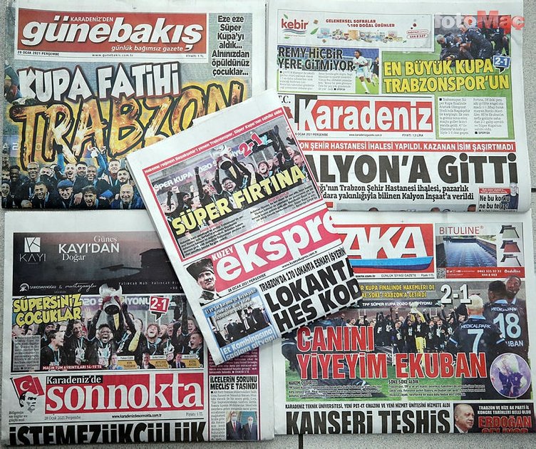 Trabzonspor'un zaferi yerel basını coşturdu! "Kupaların efendisi"