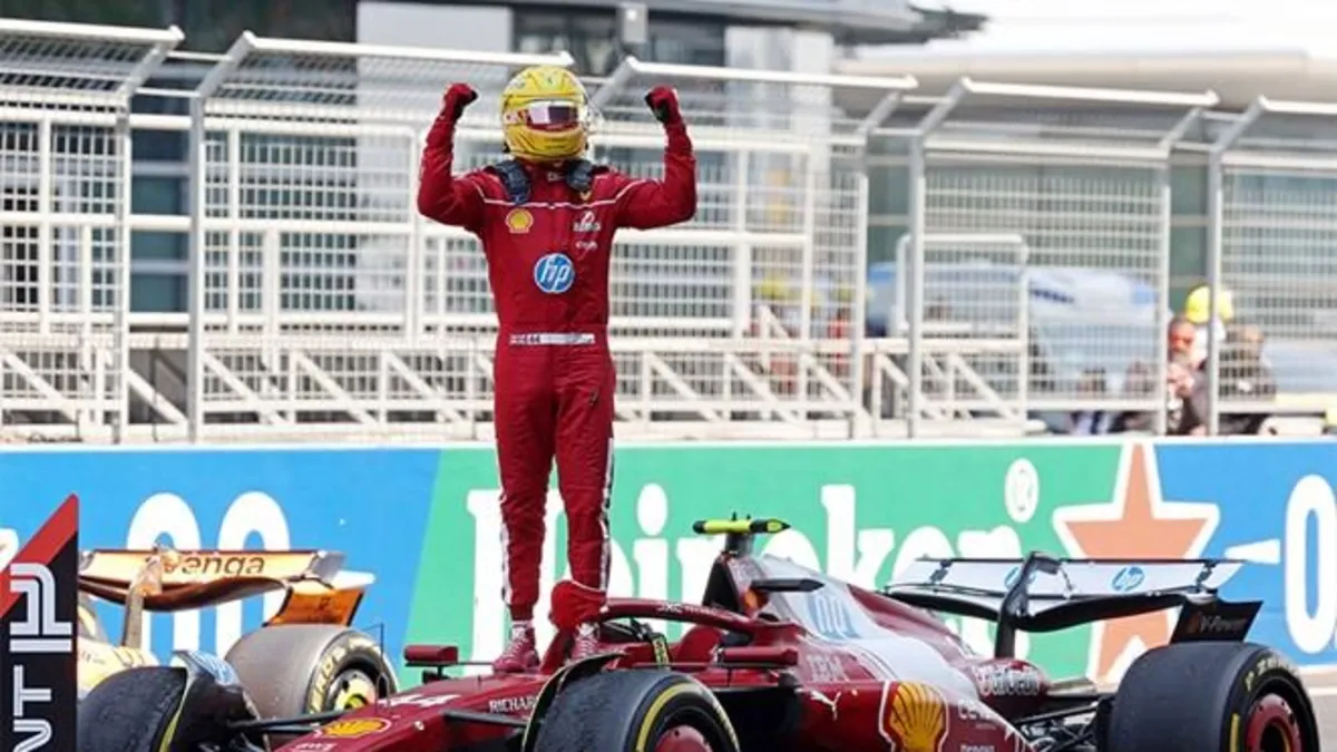Lewis Hamilton Ferrari ile Çin'deki sprint yarışını kazandı!