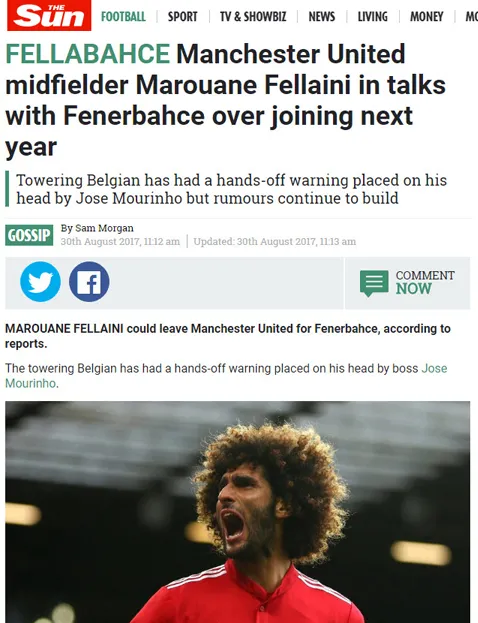 Fenerbahçe, Fellaini ile görüşüyor iddiası - 1