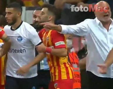 Kayserispor Adana Demirspor maçında Hikmet Karaman ile Belhanda arasında gerginlik!