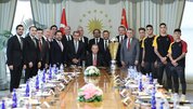 Başkan Erdoğan şampiyon G.Saray’ı kabul etti