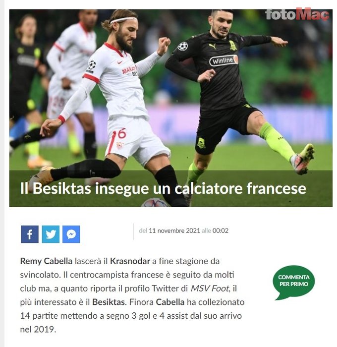 Beşiktaş'ta bedava transfer sürprizi! Yeni maestro Remy Cabella