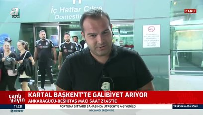>Beşiktaş A.Gücü maçı için Başkent'te