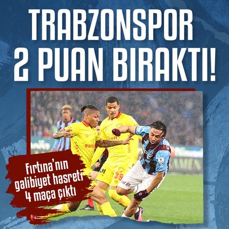 Trabzonspor evinde Göztepe’ye 2 puan bıraktı!