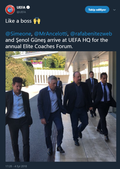 UEFA’dan yanlış Şenol Güneş paylaşımı!
