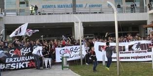 Beşiktaş'a Konya'da coşkulu karşılama