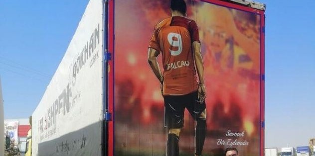 Tır şoförünün Falcao sevgisi
