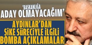 Mehmet Ali Aydınlar başkanlığa aday değil