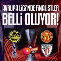 <p>UEFA Avrupa Ligi'nde yarı final eşleşmeleri rövanş maçları 8 Mayıs Perşembe günü saat 22:00'da başladı. İlk maçta Athletic Bilbao'yu 3-0 mağlup eden Manchester United, Old Trafford'da final biletini kapmak istiyor.</p>

<p>Tottenham'a deplasmanda 3-1 yenilen Bodo/Glimt ise kendi sahasında İngiliz ekibi karşısında mucize arıyor.</p>

<p>Final yolunda nefes kesen mücadeleleri haberimizden canlı olarak izleyebilirsiniz.</p>

<p><strong>MANCHESTER UNITED-ATHLETIC BILBAO MAÇI İLK 11'LER</strong></p>

<p><strong>Manchester United: </strong>Onana, Lindelof, Maguire, Yoro, Mazraoui, Casemiro, Ugarte, Dorgu, Garnacho, Fernandes, Hojlund.</p>

<p><strong>Athletic Bilbao: </strong>Agirrezabala, De Marco, Yeray, Nunez, Yuri, Galarreta, Jauregizar, Djalo, Unai Gomez, Berenguer, Sannadi.</p>

<p><a href="https://www.tabii.com/tr/watch/live/trt1?trackId=150002" rel="nofollow" target="_blank"><img alt="" src="https://iftm.tmgrup.com.tr/2025/05/08/uefa-avrupa-ligi-canli-1746728710356.gif" title="uefa-avrupa-ligi-canli-1746728710356.gif"></a></p>

<p><strong>BODO/GLIMT-TOTTENHAM MAÇI İLK 11'LER</strong></p>

<p><strong>Bodo/Glimt:</strong> Haikin, Sjovold, Gundersen, Moe, Bjorkan, Saltnes, Berg, Evjen, Hauge, Hogh, Blomberg.</p>

<p><strong>Tottenham: </strong>Vicario, Porro, Romero, Van de Ven, Udogie, Bissouma, Bentancur, Kulusevski, Johnson, Richarlison, Solanke.</p>

<p><a href="https://www.trtspor.com.tr/canli-yayin-izle/trt-spor" rel="nofollow" target="_blank"><img alt="" src="https://iftm.tmgrup.com.tr/2025/05/08/uefa-avrupa-ligi-canli-1746728710356.gif" title="uefa-avrupa-ligi-canli-1746728710356.gif"></a></p>