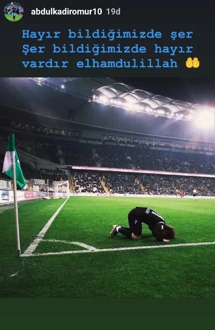 Abdülkadir Ömür'den sakatlık sonrası paylaşım: Elhamdülillah - 1