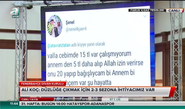 Ali Koc Fener Ol Kampanyasina Katilim Sayisini Acikladi Videosunu Izle Fotomac Tv