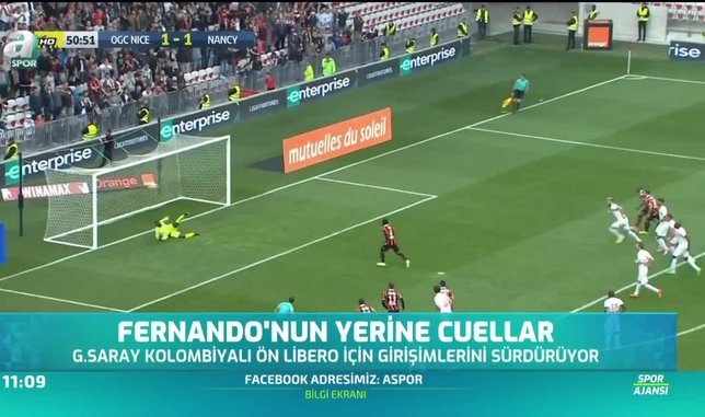 Galatasaray'da Fernando'nun yerine Cuellar