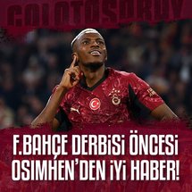 Derbi öncesi Osimhen'den iyi haber!