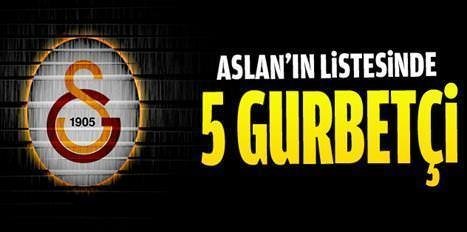 Listede beş gurbetçi var