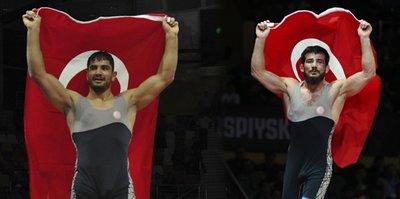 Avrupa Güreş Şampiyonası’nda Taha Akgül ve Soner Demirtaş'tan altın madalya!