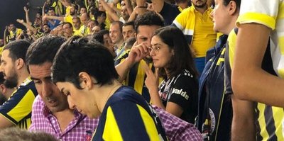 Beşiktaşlı taraftar Fenerbahçe tribününde