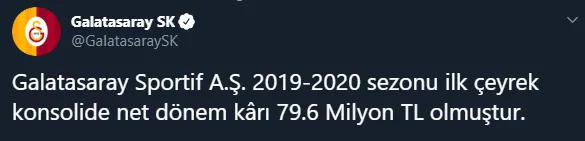 Galatasaray ilk çeyrek net dönem bilançosunu açıkladı! - 1