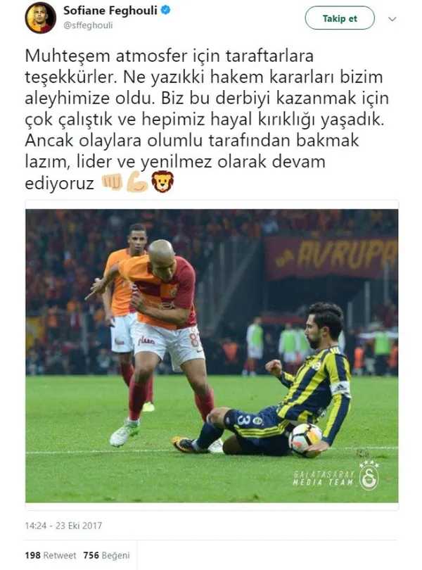 Feghouli'den taraftara mesaj - 1