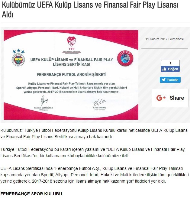 Fenerbahce Uefa Lisansini Aldi Son Dakika Fenerbahce Haberleri Fotomac