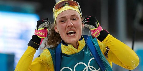 Kadınlar Biatlon'da altın madalya Hanna Oeberg'in
