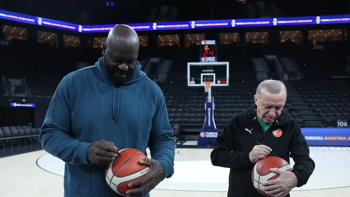 Başkan Erdoğan ile Shaquille O’Neal bir araya geldi