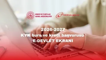 2026 KYK burs başvuru ekranı | e-Devlet
