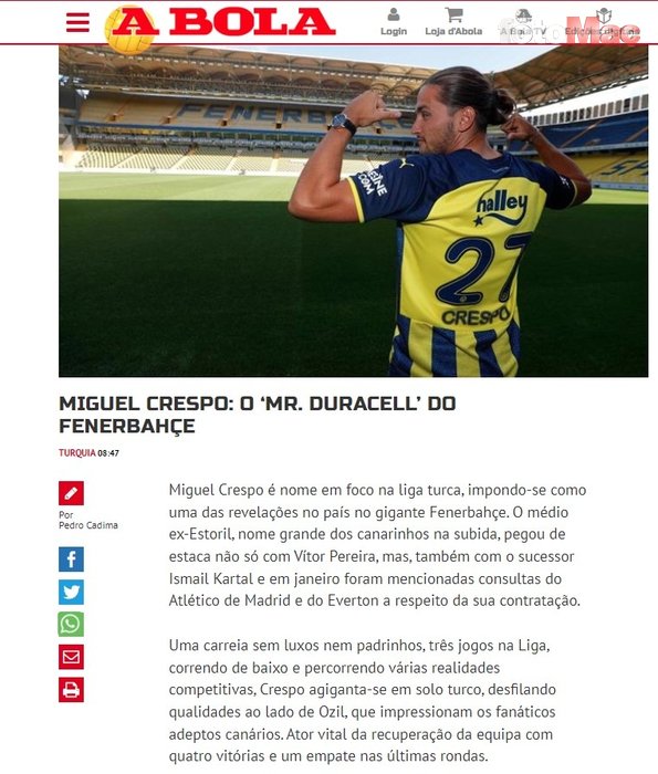 Fenerbahçeli Miguel Crespo'dan derbi itirafı! "Bir İstanbul klasiği oynamak gerçeküstü"