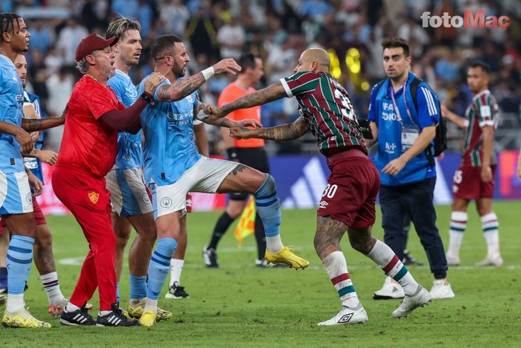 Felipe Melo ile Kyle Walker sahayı ringe çevirdi! Manchester City ile Fluminense...