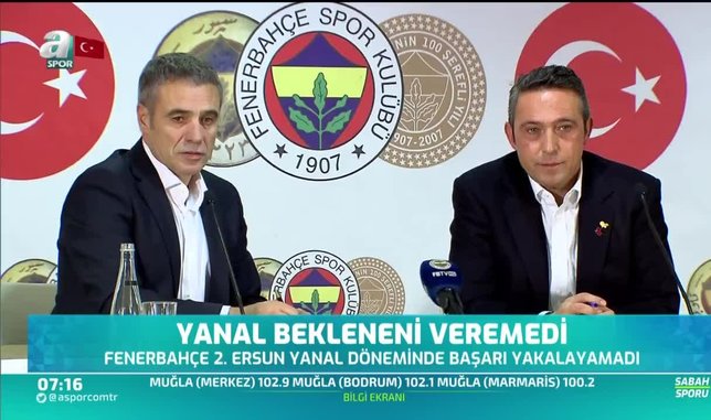 İşte Ersun Yanal'ın Fenerbahçe karnesi!