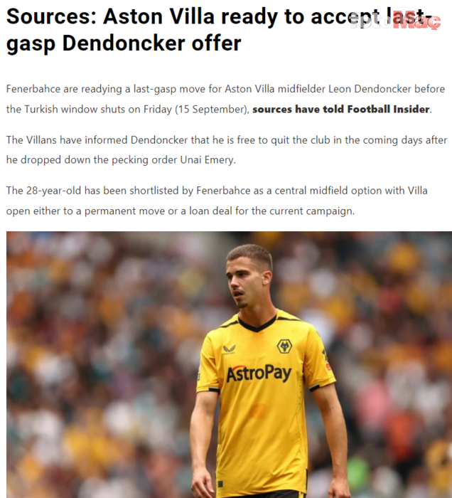 TRANSFER HABERİ - Fenerbahçe'den orta sahaya 15 milyon euroluk yıldız! Leander Dendoncker...