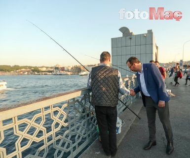 Bakan Mehmet Kasapoğlu Galata Köprüsü’nde balık tuttu