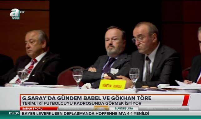 Galatasaray'da  gündem Babel ve Gökhan Töre