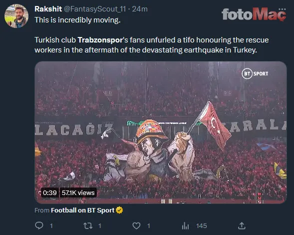 Trabzonspor'un koreografisi tüm dünyada ses getirdi: Muazzam