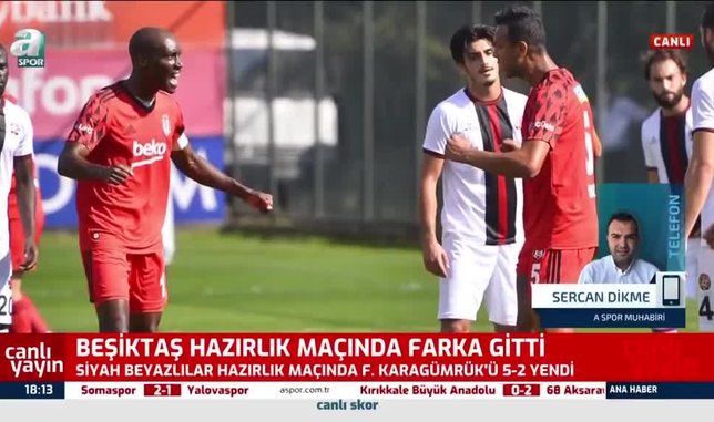 Beşiktaş hazırlık maçında farka gitti