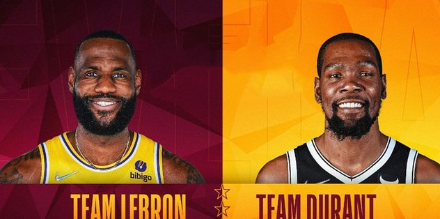 nba all star 2022 team lebron ve team durant görseli
