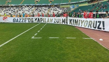 Konyaspor - Pendikspor maçında İsrail protesto edildi