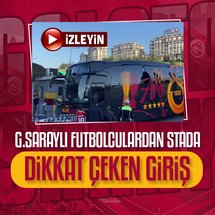 Galatasaraylı futbolculardan stada dikkat çeken giriş!