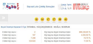 1 haziran sayısal loto sonuçları