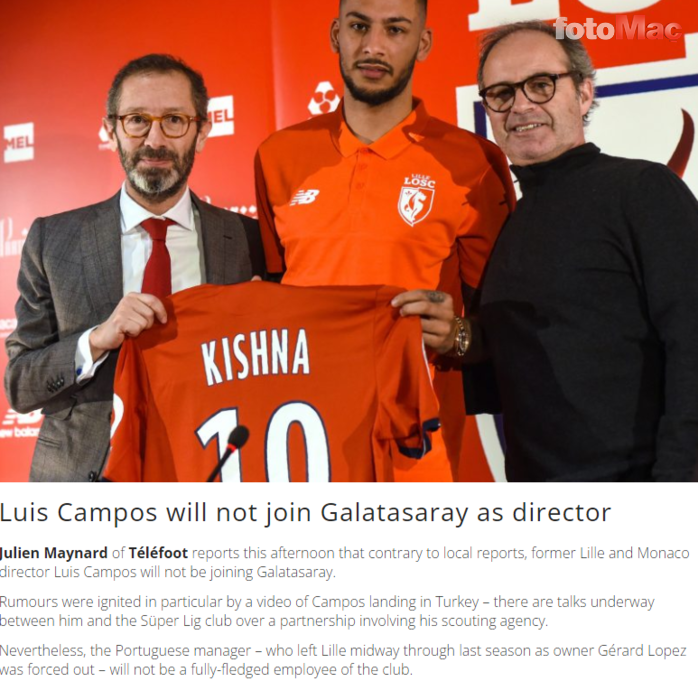 SPOR HABERİ - Burak Elmas'a bir şok da Luis Campos'tan! "Galatasaray'da görev almayacağım"