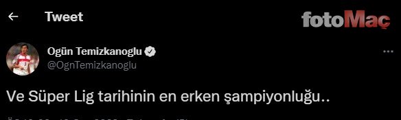 Ogün Temizkanoğlu Süper Lig şampiyonluğunu ilan etti!