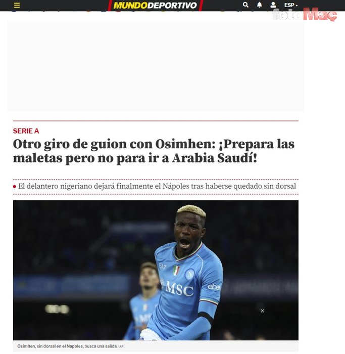 GALATASARAY HABERİ - Osimhen transferi Avrupa'da büyük ses getirdi! İşte atılan manşetler