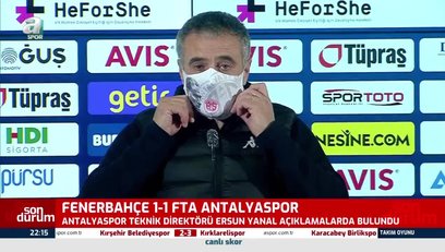 >Ersun Yanal F.Bahçe - Antalyaspor maçı sonrası konuştu