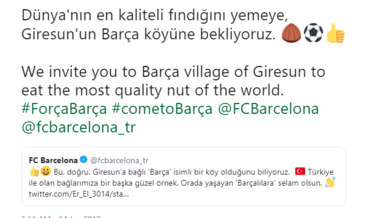 Barcelona'dan gelen selam "Barça köyü"nü mutlu etti